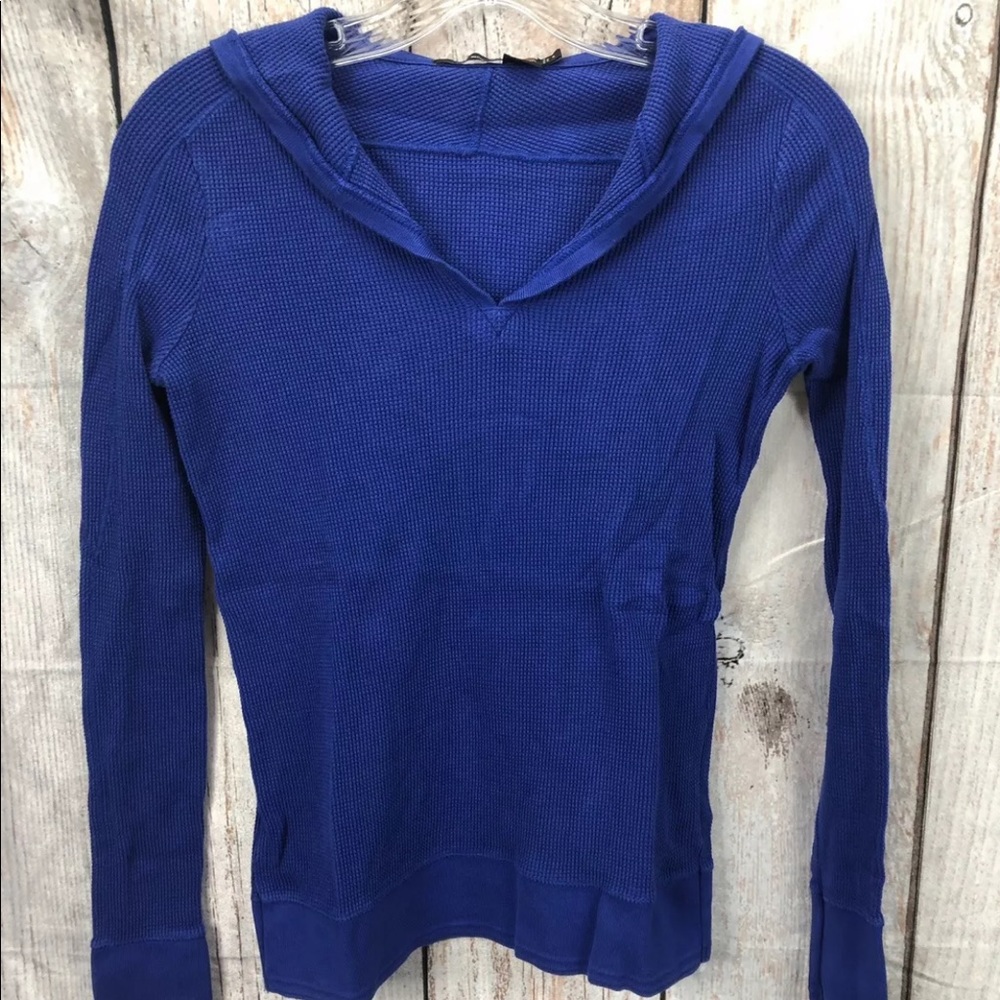 RLX Ralph Lauren Blue Thermal Long Sleeve Hoodie
